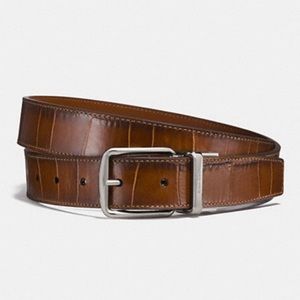Coach Harness Belt Crocodile Embossed - size 42
